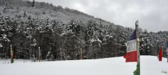 Thögal Ridge in deep winter, on the Retreats Road at Karmê Chöling